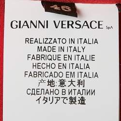 Versace Red Silk Blend V-Neck Short Dress L