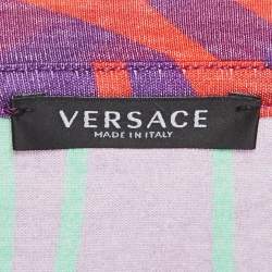 Pre Owned Versace Multicolor Printed Jersey Crew Neck T-Shirt S