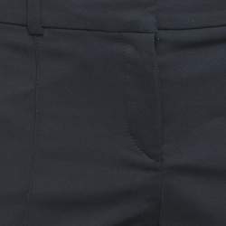 Versace Black Greek Key Pocket Detail Straight Leg Trousers L
