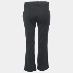 Versace Black Greek Key Pocket Detail Straight Leg Trousers L