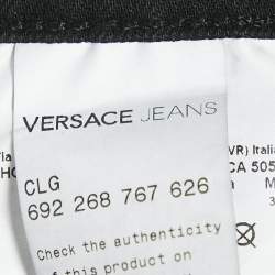 Versace Jeans Black Denim Side Stud Detail Jeans L Waist 35"