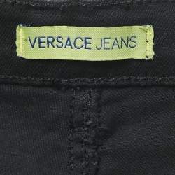 Versace Jeans Black Denim Side Stud Detail Jeans L Waist 35"