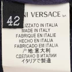 Versace Multicolor Viscose Blend Long sleeve Mini Dress M