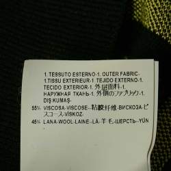 Pre Owned Versace Black/Yellow Greca Pattern Jersey Crewneck Sweatshirt S