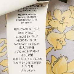 Versace Purple/Yellow Barocco Baroque Print Silk Shirt and Pants Set XS