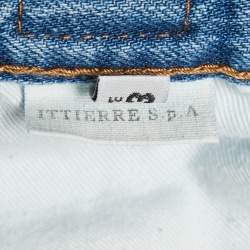 Versace Vintage Blue Washed Denim Wide Leg High Ride Jeans L Waist 31" 