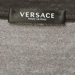 Pre Owned Versace Black Starfish Print Jersey Crew Neck T-Shirt S