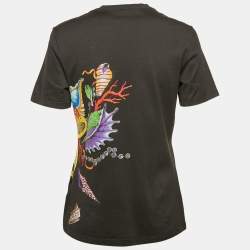 Pre Owned Versace Black Starfish Print Jersey Crew Neck T-Shirt S