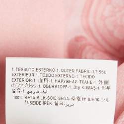 Pre Owned Versace Pink Barocco Print Silk Shirt and Skirt Set S