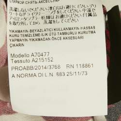 Pre Owned Versace Burgundy Paisley Print Satin Shirt M