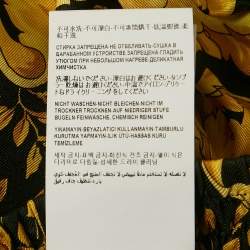 Versace Yellow Silk Greca Border Barocco Pyjama Pants M