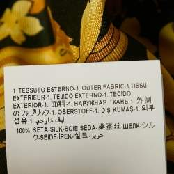 Versace Yellow Silk Greca Border Barocco Pyjama Pants M