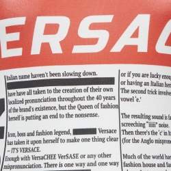Versace White Newspaper Print Cotton Crew Neck T-Shirt S