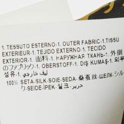 Versace Yellow Barocco Print Silk Pajama Shirt S