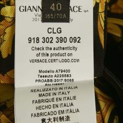 Versace Tribute Black Baroque Print Silk Pleated Mini Skirt S