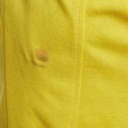 Versace Yellow Jersey Metal Detail Mini Dress S