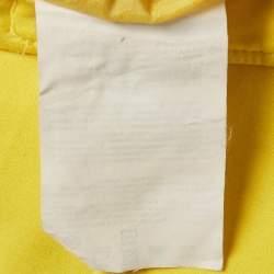 Versace Yellow Jersey Metal Detail Mini Dress S