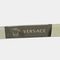 Versace Blue Abstract Print Silk Lace-Up Mini Dress L