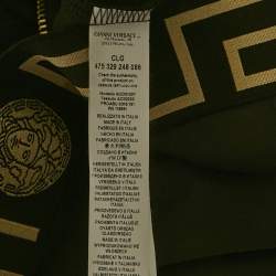 Pre Owned Versace Black Greca Border Jersey Zip-Front Jacket L