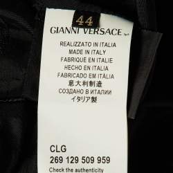Versace Pink Baroque Snake Print Crepe Sleeveless Dress M