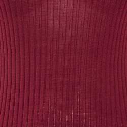 Versace Burgundy Wool Knit Button Detail Maxi Dress M