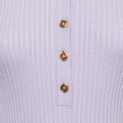 Versace Purple Rib Knit Top S