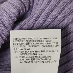 Versace Purple Rib Knit Top S