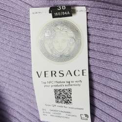 Versace Purple Rib Knit Top S
