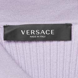 Versace Purple Rib Knit Top S