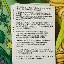 Pre Owned Versace Green Barocco Crepe Metallic Ring Detail Shorts S