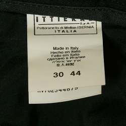 Versace Black Gabardine Cotton Waist Sequin Detail Capri Pants M