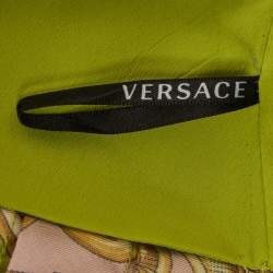 Pre Owned Versace Multicolor Medusa Print Pin Detail Mini Wrap Skirt L 