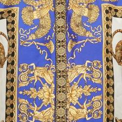 Pre Owned Versace Multicolor Baroque Print Silk Button Front Shirt M