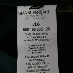 Pre Owned Versace Navy Blue Knit Knee Length Skirt L