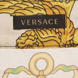 Pre Owned Versace Multicolor Barqoue Print Silk Short Sleeve Shirt S
