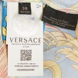 Pre Owned Versace Multicolor Barqoue Print Silk Short Sleeve Shirt S