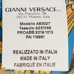 Pre Owned Versace Multicolor Barqoue Print Silk Short Sleeve Shirt S