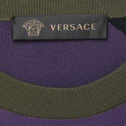 Pre Owned Versace Multicolor Animal Print Jersey Sweatshirt S