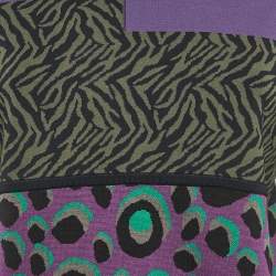 Pre Owned Versace Multicolor Animal Print Jersey Sweatshirt S