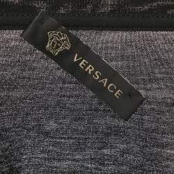 Pre Owned  Versace Black Make It Happen Print Cotton T-Shirt S 