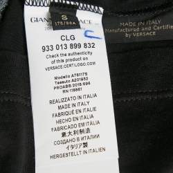 Pre Owned  Versace Black Make It Happen Print Cotton T-Shirt S 