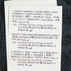 Pre Owned Versace Navy Blue Monogram Medusa Amplified Terry Bathrobe S