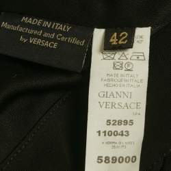 Pre Owned Versace Black Jersey Halter Neck Top M
