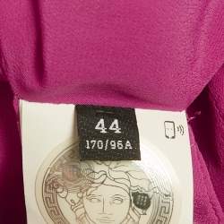 Pre Owned Versace Pink Crepe Medusa Detail Sheath Dress M