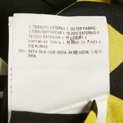 Pre Owned Versace Black Printed Silk Tunic Top S