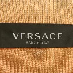Pre Owned Versace Dark Beige Rib Knit Sweater M 