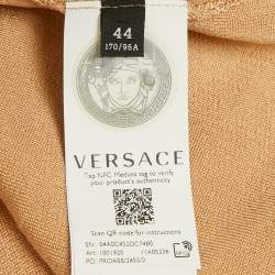 Pre Owned Versace Dark Beige Rib Knit Sweater M 