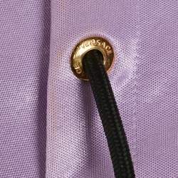 Pre Owned Versace Lilac /Green Baroque Mosaic Print Cotton Hooded Sweatshirt M 