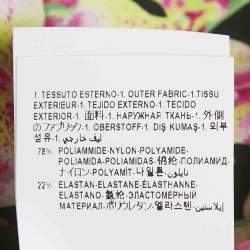 Pre Owned Versace Black Printed Jersey Leggings M 