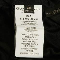 مملوكة مسبقًا Versace Black/White Printed Jersey Bodysuit L